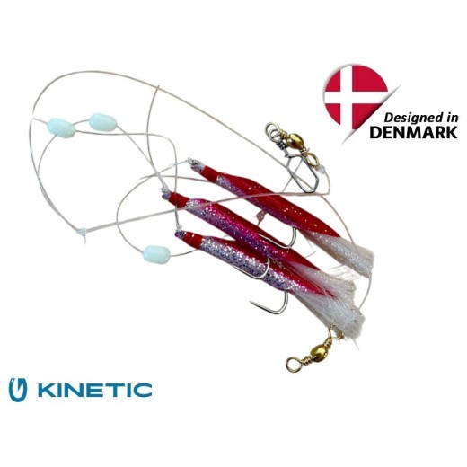 Kinetic trubičky Mini MAKK Rig 5/0 Red/Silver